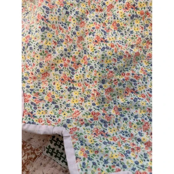 Vtg Patchwork Quilt Handmade Trip Around the World Full/Queen Cottage 100x85 - Picture 16 of 16